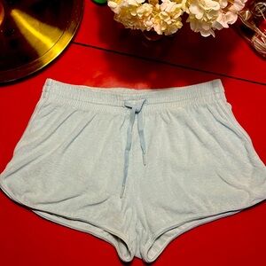 Filippa K baby blue soft sport terry shorts L